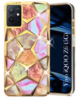 For Vivo iQOO Z6 5G Back Cover Case (Dual Design Glitter Sparkle and Detachable Diamond Print Case | Soft and Flexible)