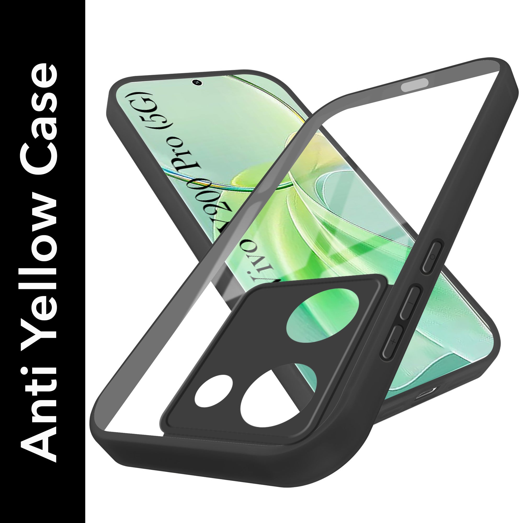 For Vivo Y200 Pro 5G Back Cover Case (Lifetime Anti Yellow | Anti Scratch | Crystal Clear Shockproof)