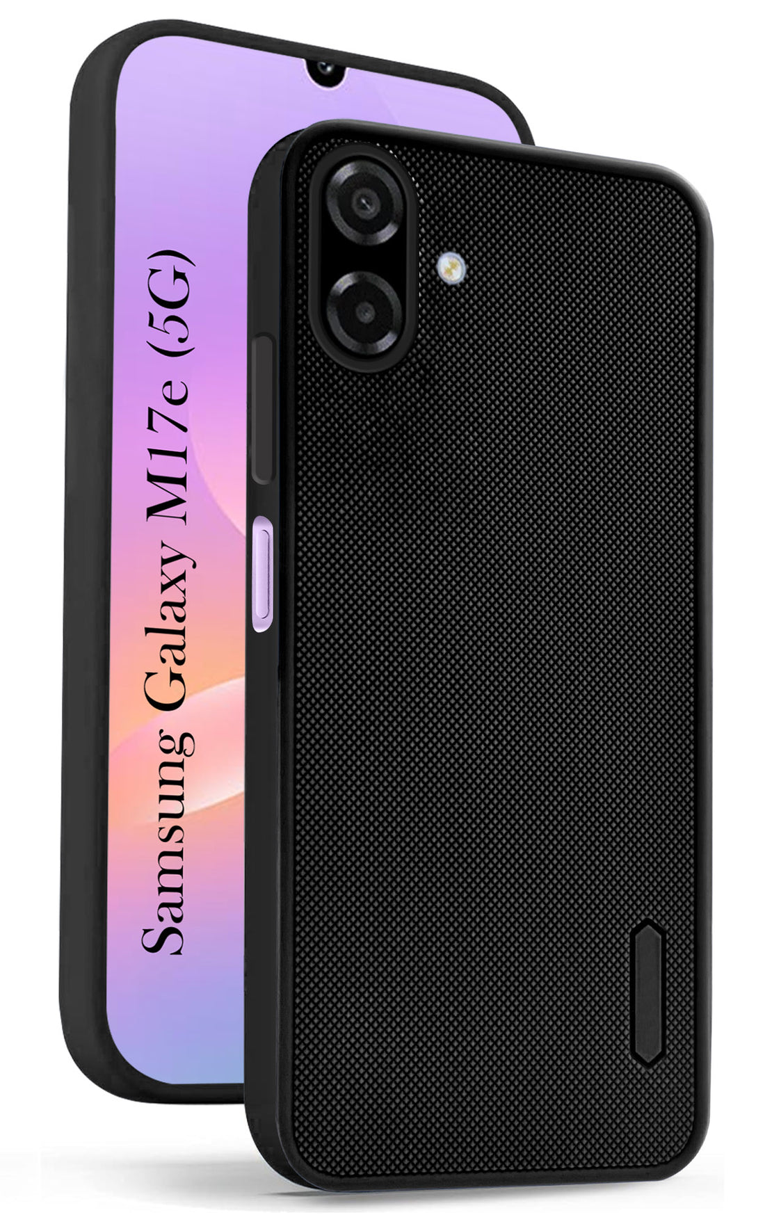 For Samsung Galaxy M17e Back Cover Case Rubberised (Textured Grip Design | Micro-Fiber Cloth Inside | Slim and Light Weight | Soft Touch and Feel)