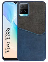 For Vivo Y33s Back Cover Case (Dual PU Leather Stitch | Professional Minimalist | Soft and Flexible)