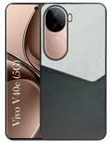 For Vivo V40e Back Cover Case (Dual PU Leather Stitch | Professional Minimalist | Soft and Flexible)