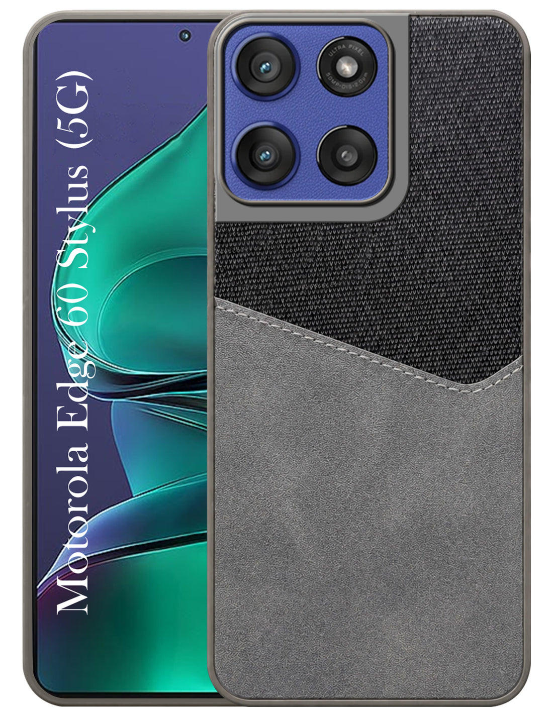 For Motorola Moto Edge 60 Stylus Back Cover Case (Dual PU Leather Stitch | Professional Minimalist | Soft and Flexible)