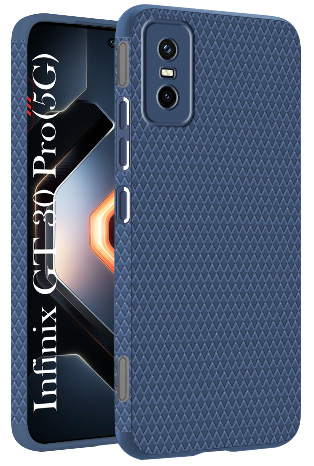 For Infinix GT 30 Pro Back Cover Case (Camera Protection | Side Grip Texture | Soft and Flexible)