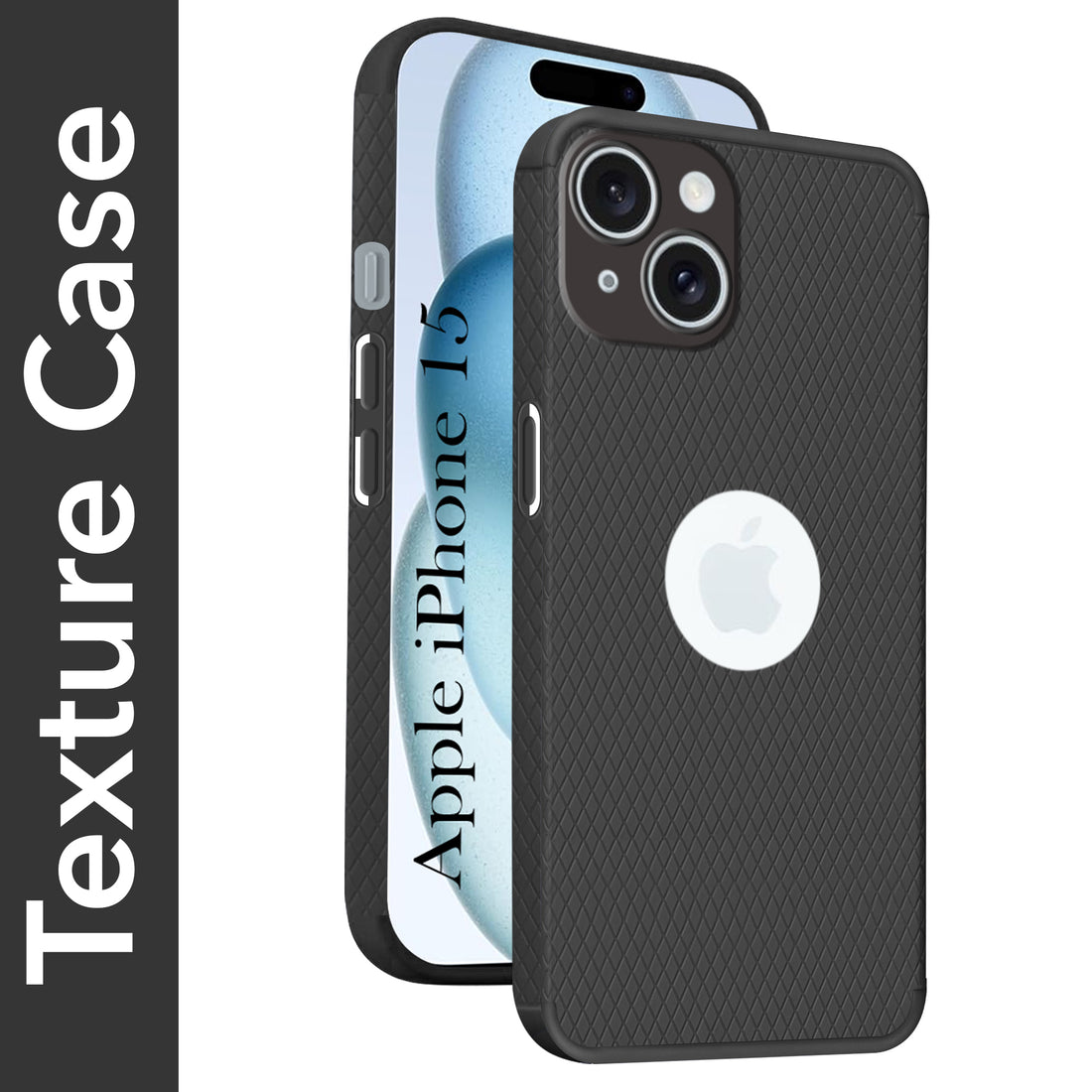 For Apple iPhone 15 Back Cover Case (Liquid Silicone | Side Grip | Camera Protection)