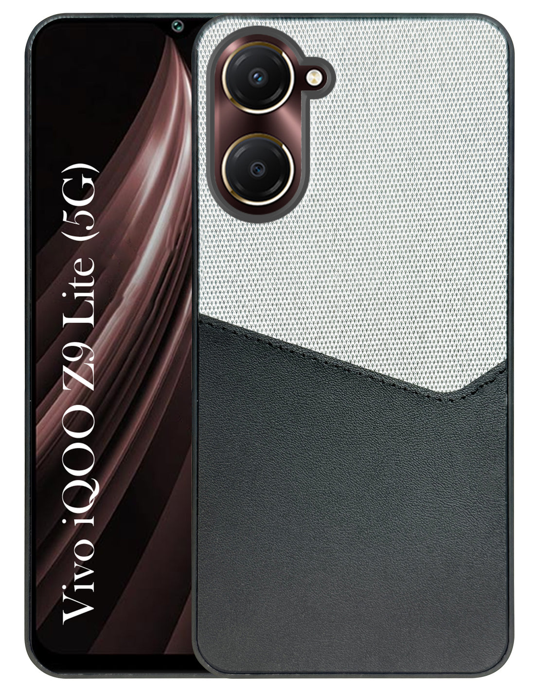 For Vivo iQOO Z9 Lite Back Cover Case (Dual PU Leather Stitch | Professional Minimalist | Soft and Flexible)