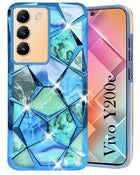 For Vivo Y200e Back Cover Case (Dual Design Glitter Sparkle and Detachable Diamond Print Case | Soft and Flexible)