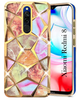 For Xiaomi Mi Redmi 8 Back Cover Case (Dual Design Glitter Sparkle and Detachable Diamond Print Case | Soft and Flexible)