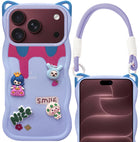 For Apple iPhone 18 Pro Max Back Case Cover Strap (3D Embossed Figures | Strap Holder | 360* Soft Cushion with Camera Bump)