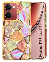 For Realme P3 Ultra Back Cover Case (Dual Design Glitter Sparkle and Detachable Diamond Print Case | Soft and Flexible)