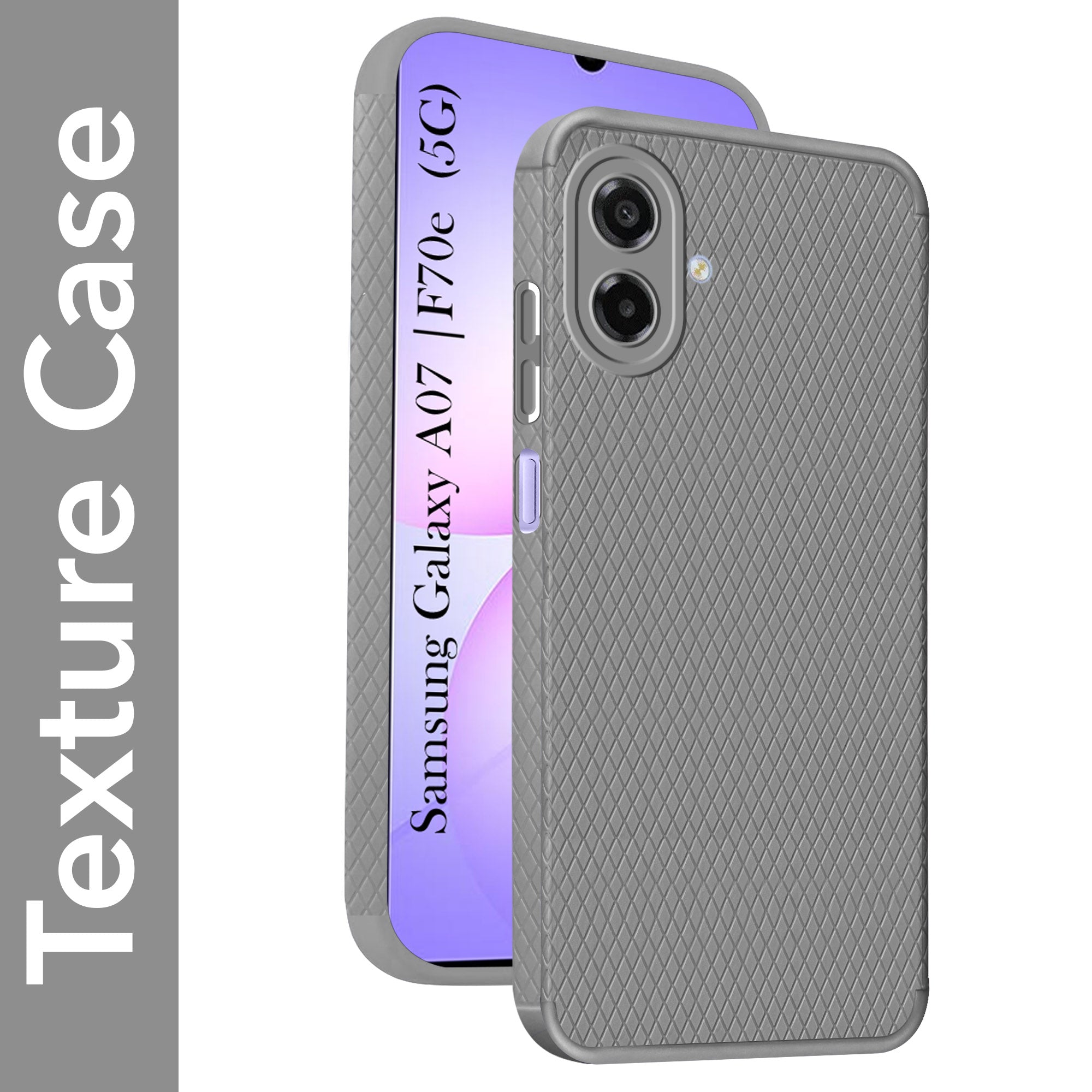 For Samsung Galaxy A07 | F70e 5G Back Cover Case (Camera Protection | Side Grip Texture | Soft and Flexible)