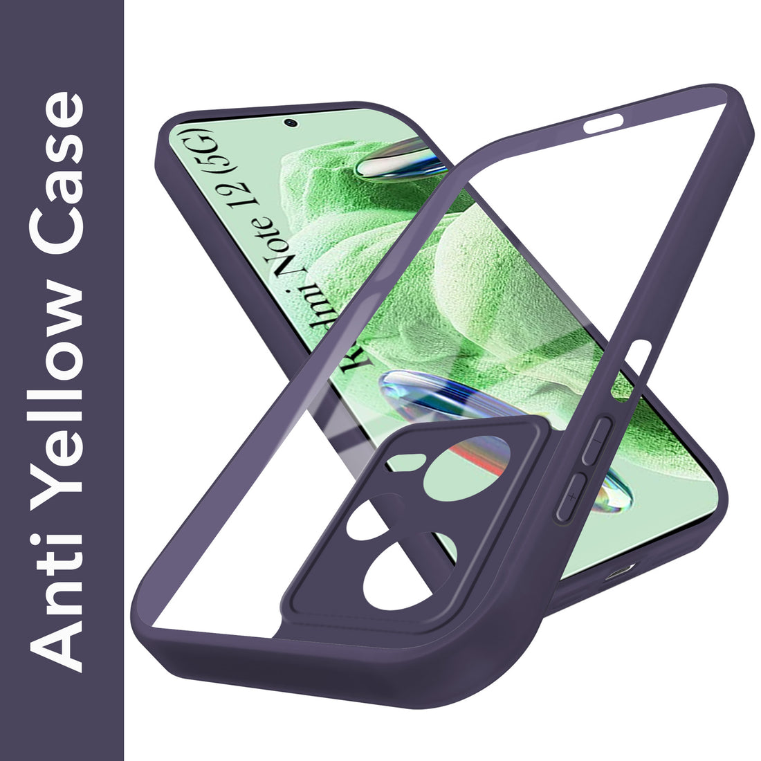 For Redmi Note 12 5G  Back Cover Case Ultra-Hybrid (Lifetime Anti Yellow | Anti Scratch | Crystal Clear Shockproof)