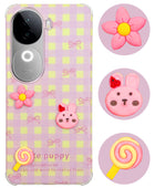 For Vivo iQOO Z9s Back Cover Case (3D Cute Cartoons | Hard Back Side Soft | Matte Premium Finish | HD Printing)