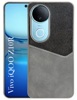 For Vivo iQOO Z10R Back Cover Case (Dual PU Leather Stitch | Professional Minimalist | Soft and Flexible)