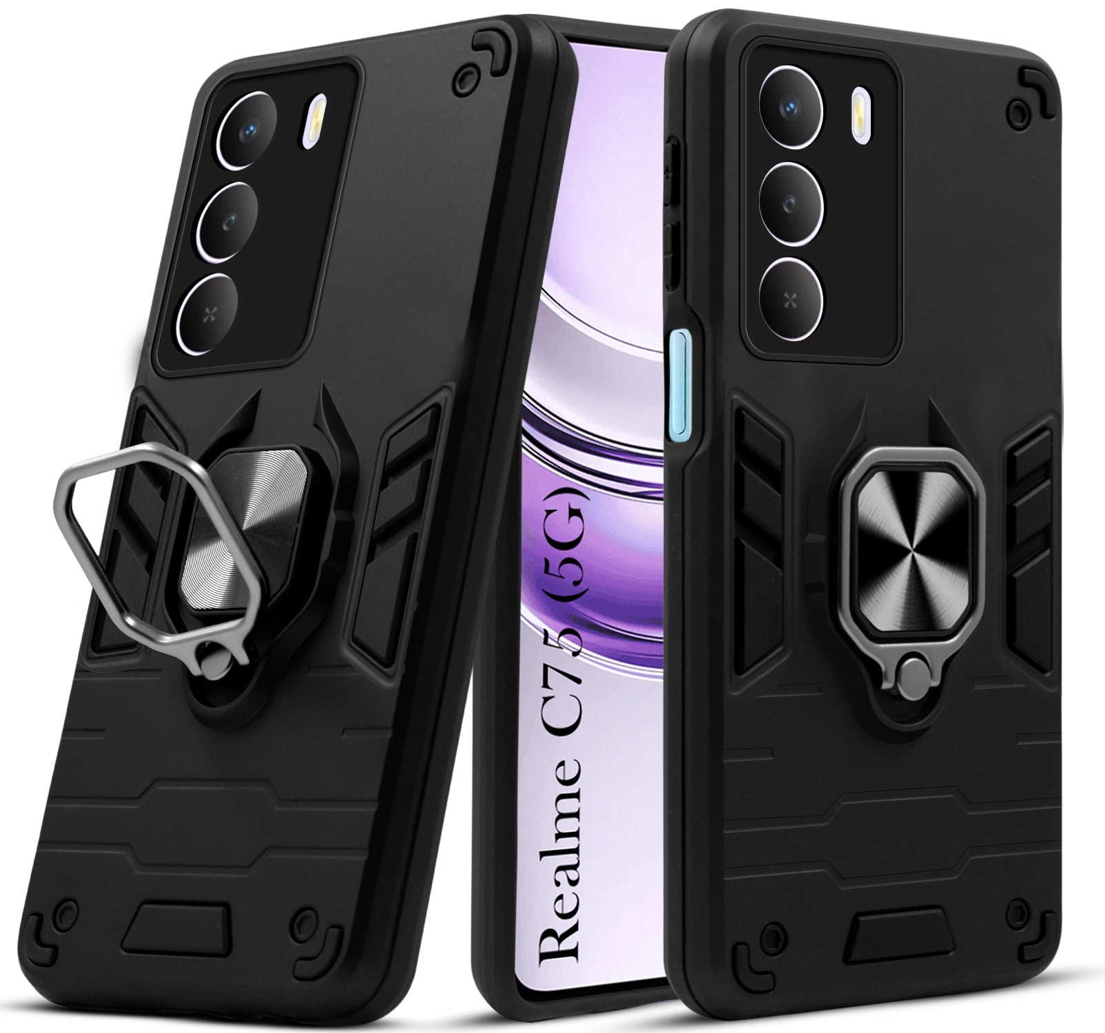 For Realme C75 5G Back Cover Case (Shockproof Polycarbonate Dual Layer Hybrid Armor)