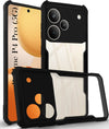 For Realme P4 Pro Back Cover Case (Shockproof with Polycarbonate Clear Panel | Professional Black)