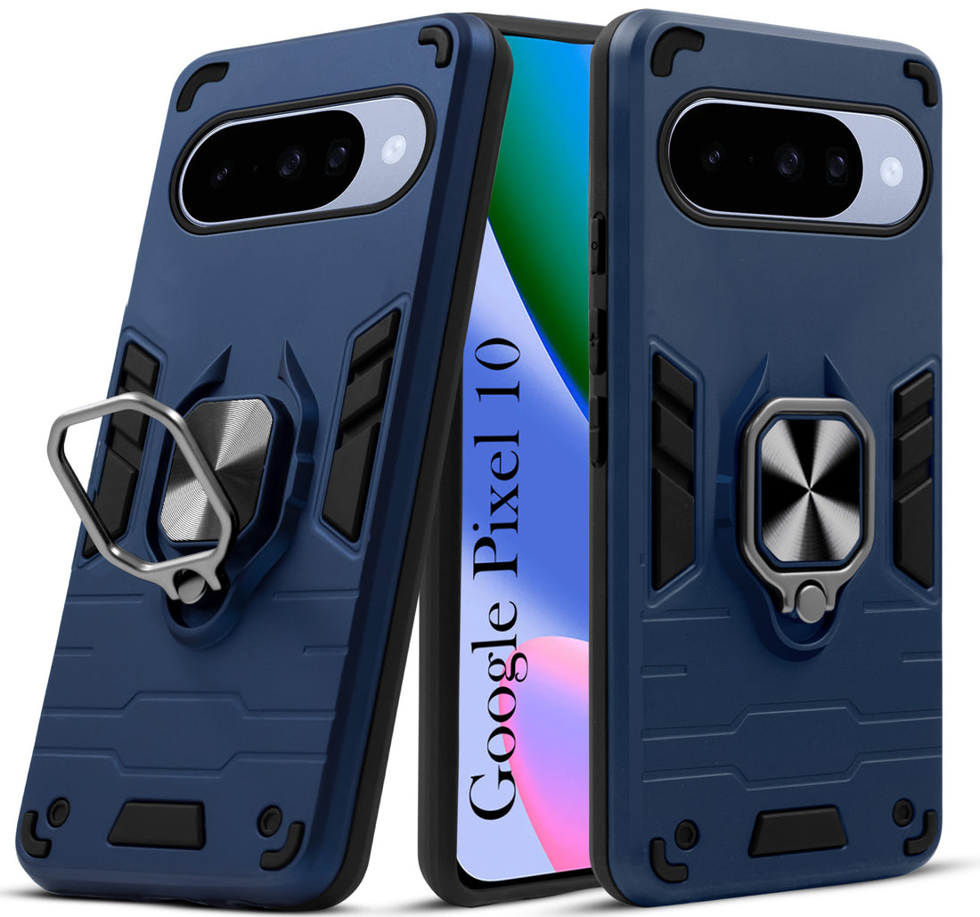 For Google Pixel 10 Back Cover Case (Shockproof Dual Layer Polycarbonate |Ring Holder Kickstand)