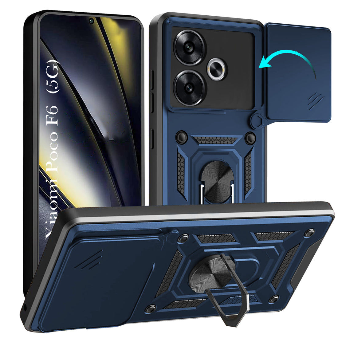 For Xiaomi Poco F6 5G Back Cover Case (Hybrid Dual Armor Polycarbonate)