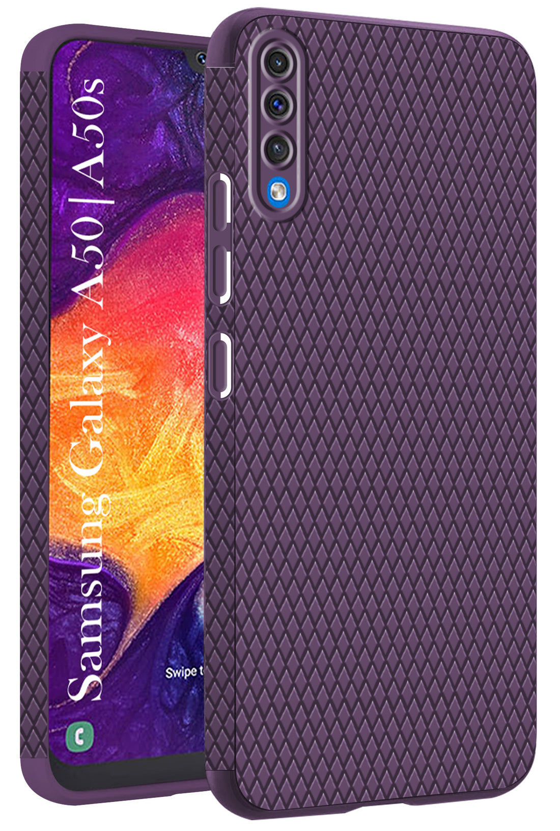 For Samsung Galaxy A50 / Galaxy A50s Back Cover Case (Liquid Silicone | Side Grip | Camera Protection)