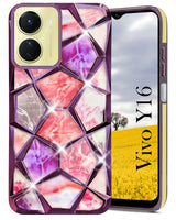 For Vivo Y16 Back Cover Case (Dual Design Glitter Sparkle and Detachable Diamond Print Case | Soft and Flexible)