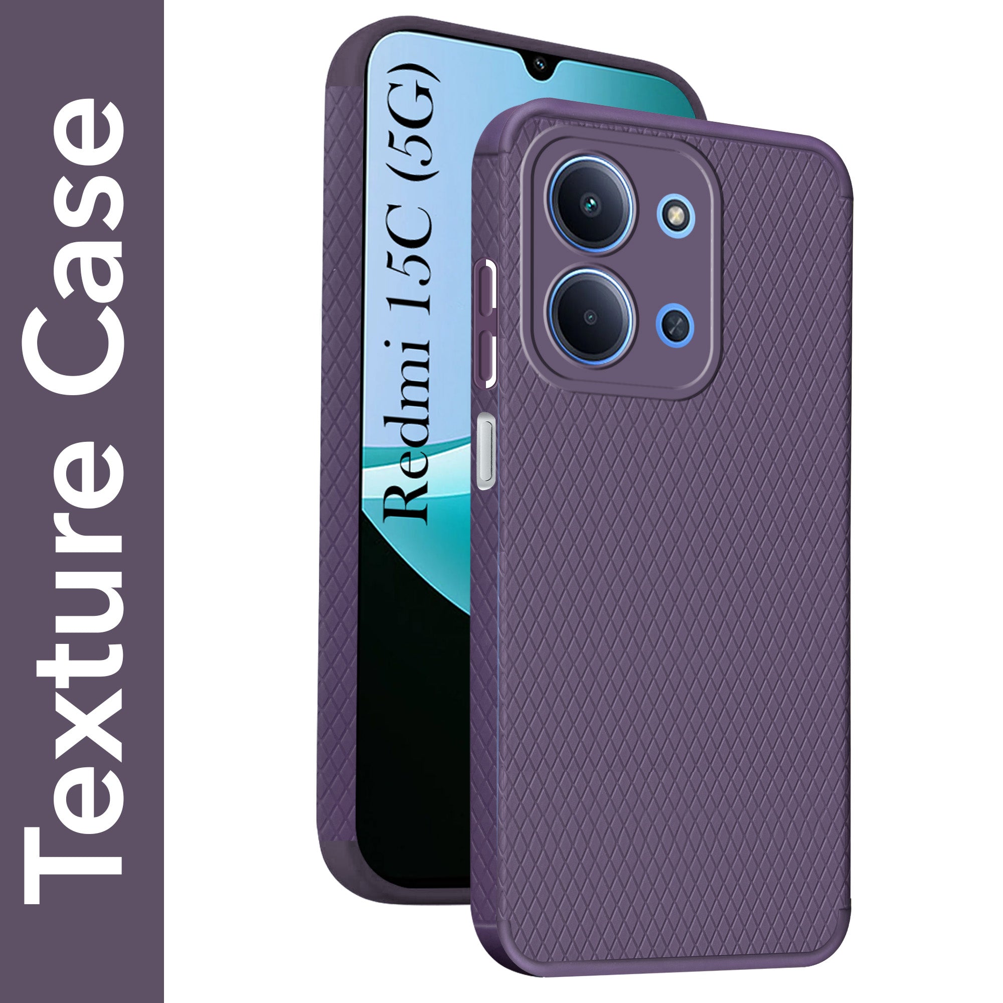 For Redmi 15C Back Cover Case Liquid Silicone (Camera Protection | Side Grip Texture | Soft and Flexible)