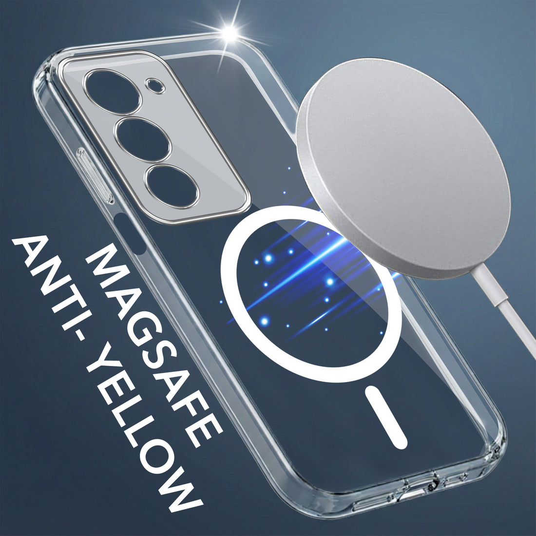 For Redmi 15 Back Cover Case Lifetime Anti-Yellow MagSafe Compatible Clear (Sleek Hard Crystal | Shockproof and Camera Protection)