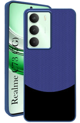 For Realme C73 Back Cover Case (Elegant PU Leather Finish | Premium Minimalist Professional | Camera Protection Bump)