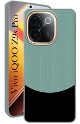 For Vivo iQOO Z9s Pro Back Cover Case (Elegant PU Leather Finish | Premium Minimalist Professional | Camera Protection Bump)