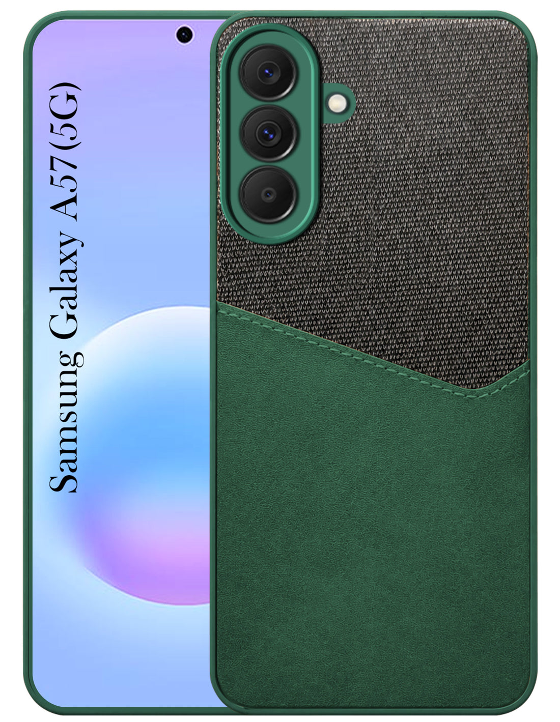 For Samsung Galaxy A57 5G Back Cover Case (Dual PU Leather Stitch | Professional Minimalist | Soft and Flexible)