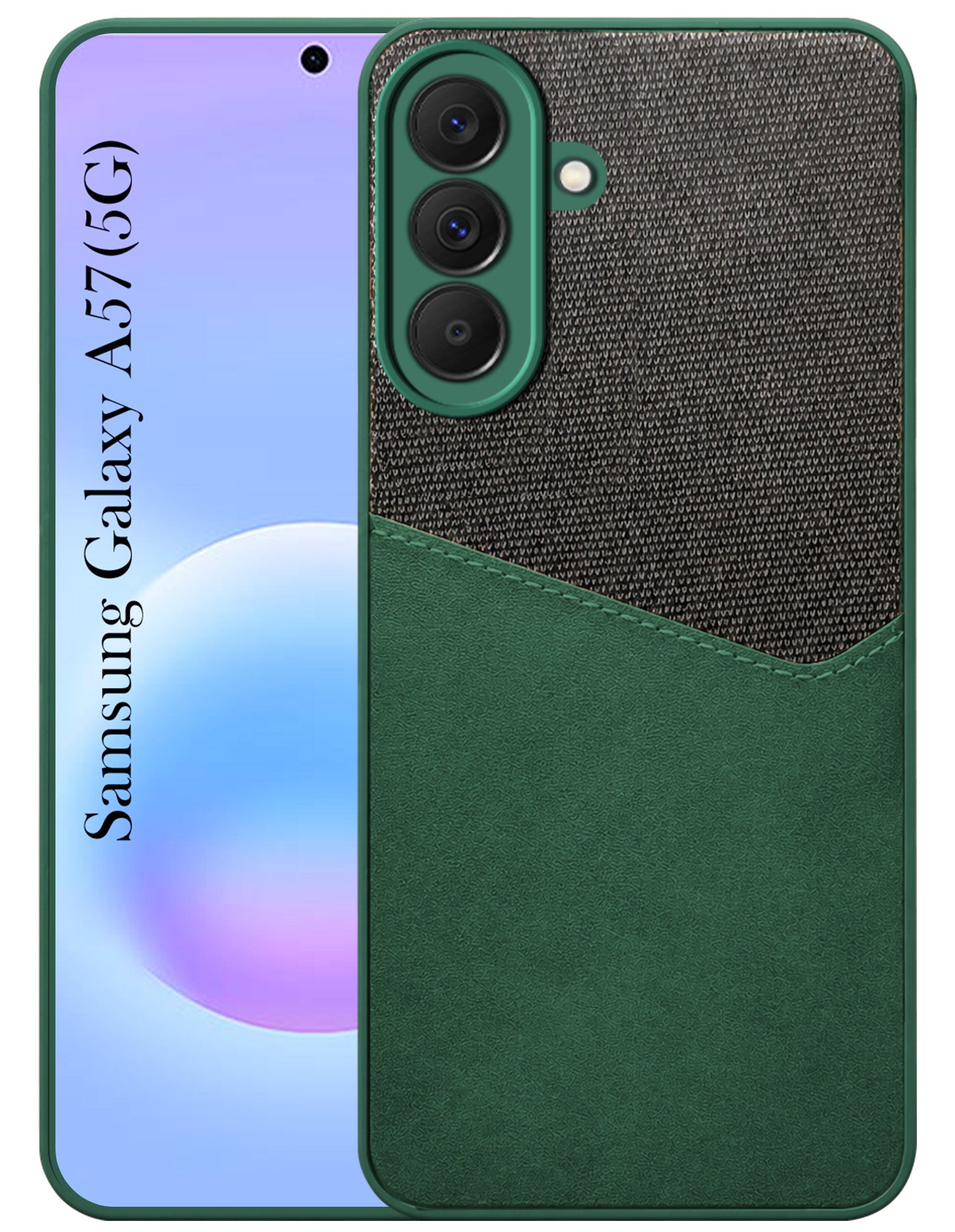 For Samsung Galaxy A57 5G Back Cover Case (Dual PU Leather Stitch | Professional Minimalist | Soft and Flexible)