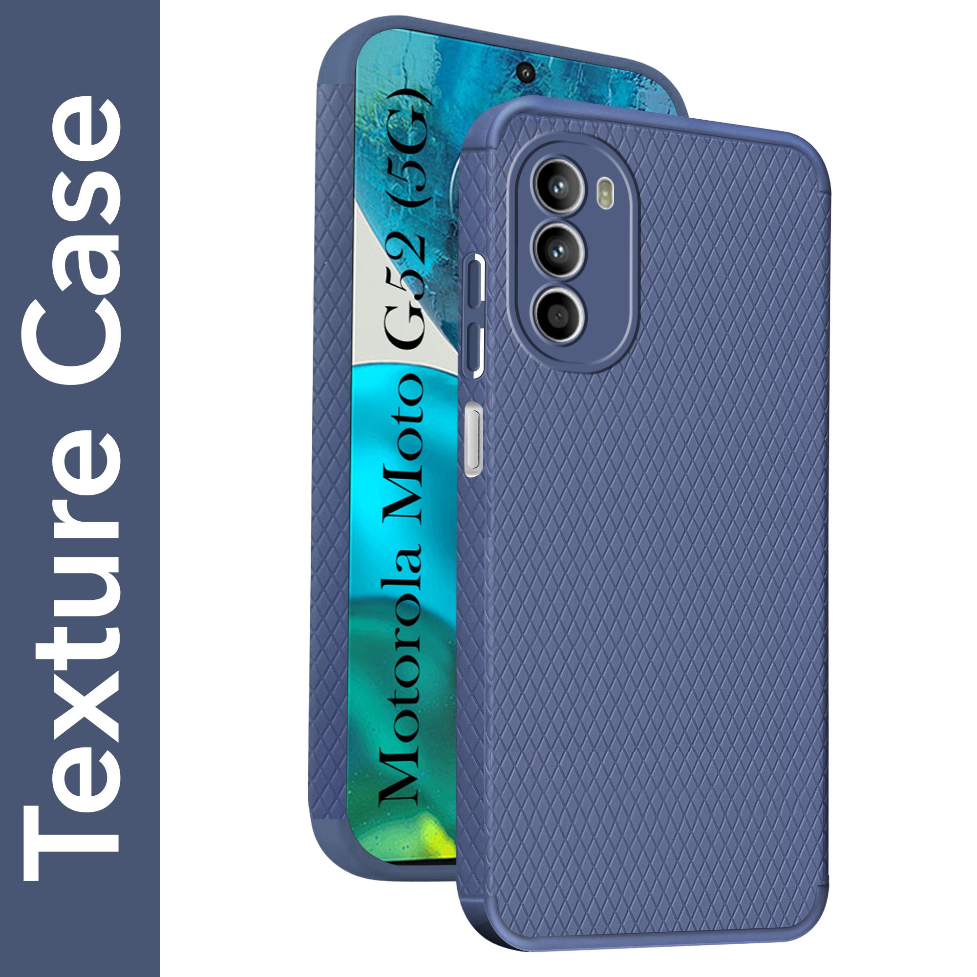 For Motorola Moto G52 5G Back Cover Case (Liquid Silicone | Side Grip | Camera Protection)