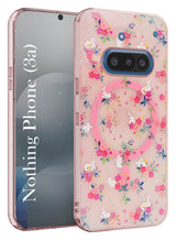 For Nothing Phone 3A Back Cover Case (Cute Floral Design | Flower Print for Girls | MagSafe Compatible Wireless Charging)