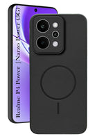 For Realme P4 Power 5G | Realme Narzo Power Back Cover Case PU Leather (Texture Grip Design | Professional Minimalist | Camera Protection | Soft and Flexible)