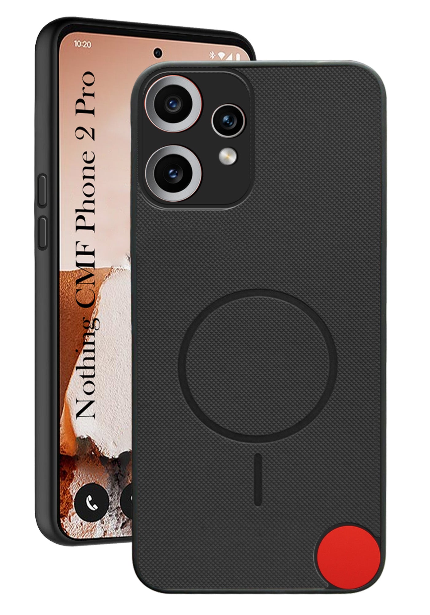 For Nothing CMF Phone 2 Pro Back Cover Case PU Leather (Texture Grip Design | Professional Minimalist | Camera Protection | Soft and Flexible)