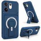 For Vivo V60 | Vivo T4 Pro Back Case Cover Metallic (Hybrid Armor Kickstand | MagSafe Compatible | Camera Protection Shockproof)