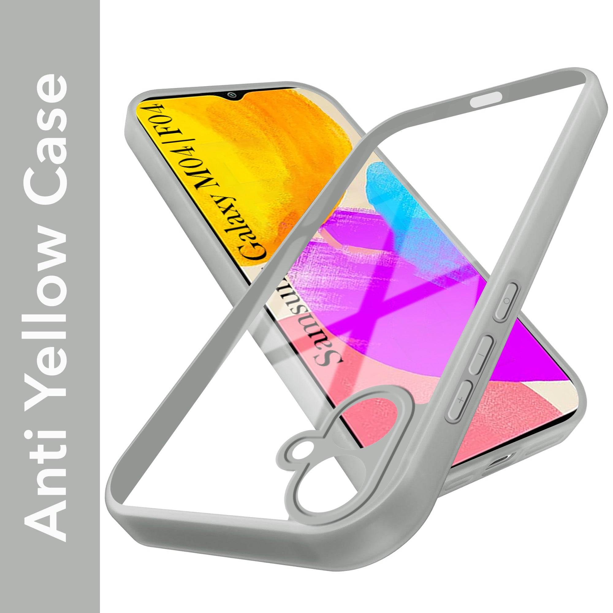 For Samsung Galaxy M04 | F04 Back Cover Case Ultra-Hybrid (Lifetime Anti Yellow | Anti Scratch | Crystal Clear Shockproof)