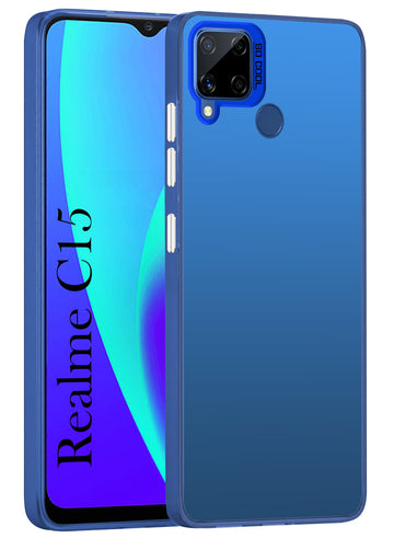 For Realme C15 Hard Back Cover Case (Velvet Touch | Professional Glossy Finish | Camera Protection Bump)