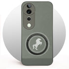 For Vivo T3 Ultra Back Cover Case PU Leather Finish Back Cover Case (Professional Minimalist Texture | MagSafe Compatile | Camera Protection | Sleek Sober Formal)
