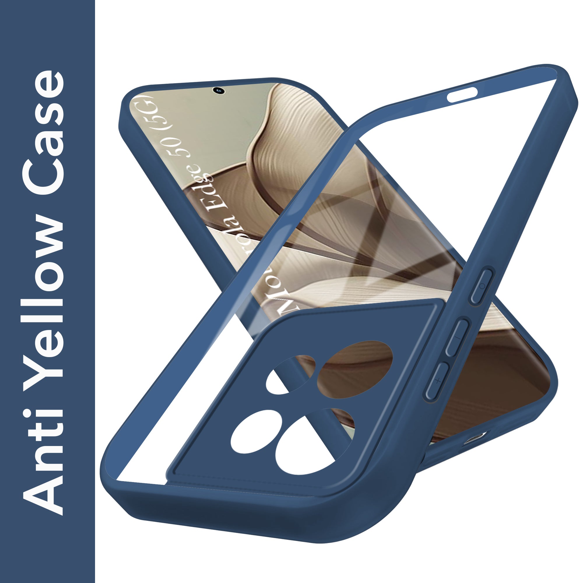 For Motorola Moto Edge 50 5G Back Cover Case (Lifetime Anti Yellow | Anti Scratch | Crystal Clear Shockproof)