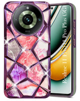 For Realme 11 Pro 5G | Realme 11 Pro Plus 5G Back Cover Case (Dual Design Glitter Sparkle and Detachable Diamond Print Case | Soft and Flexible)