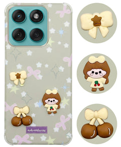 For Motorola Moto Edge 60 Fusion Back Cover Case (3D Cute Cartoons | Hard Back Side Soft | Matte Premium Finish | HD Printing)