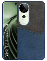 For Vivo T3 Ultra Back Cover Case (Dual PU Leather Stitch | Professional Minimalist | Soft and Flexible)
