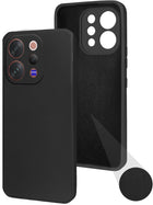 For Vivo V70 | Vivo V70 Elite 5G Back Cover Case (Matte Finish Silicone with Inside Fiber cloth)