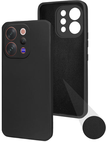 For Vivo V70 | Vivo V70 Elite 5G Back Cover Case (Matte Finish Silicone with Inside Fiber cloth)