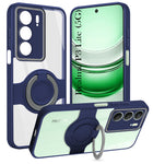 For Realme P3 lite Back Cover Case with stand (Built-in Ring Holder Kickstand | Lifetime Anti Yellow | Camera Protection)