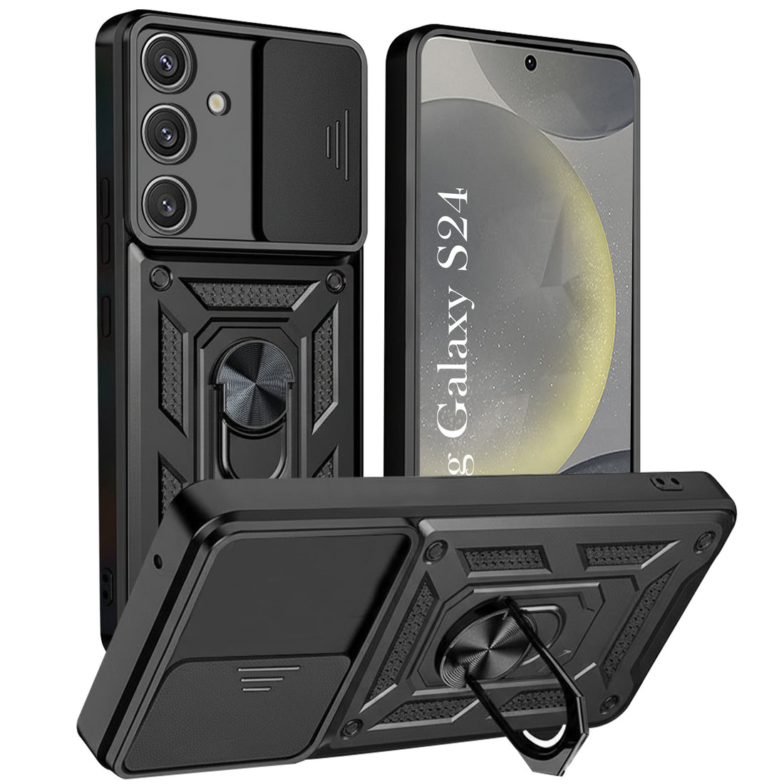 For Samsung Galaxy S24 Back Cover Case (Hybrid Dual Armor Polycarbonate)