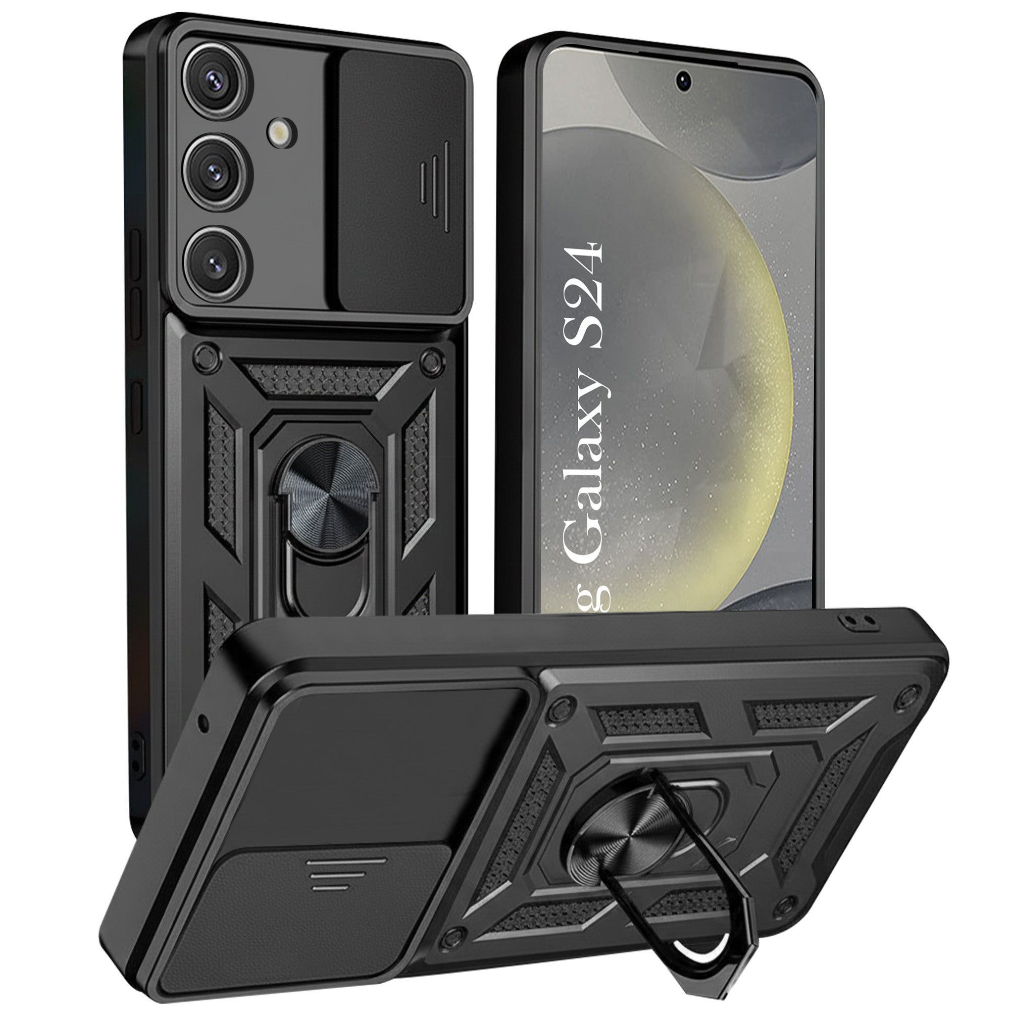 For Samsung Galaxy S24 Back Cover Case (Hybrid Dual Armor Polycarbonate)