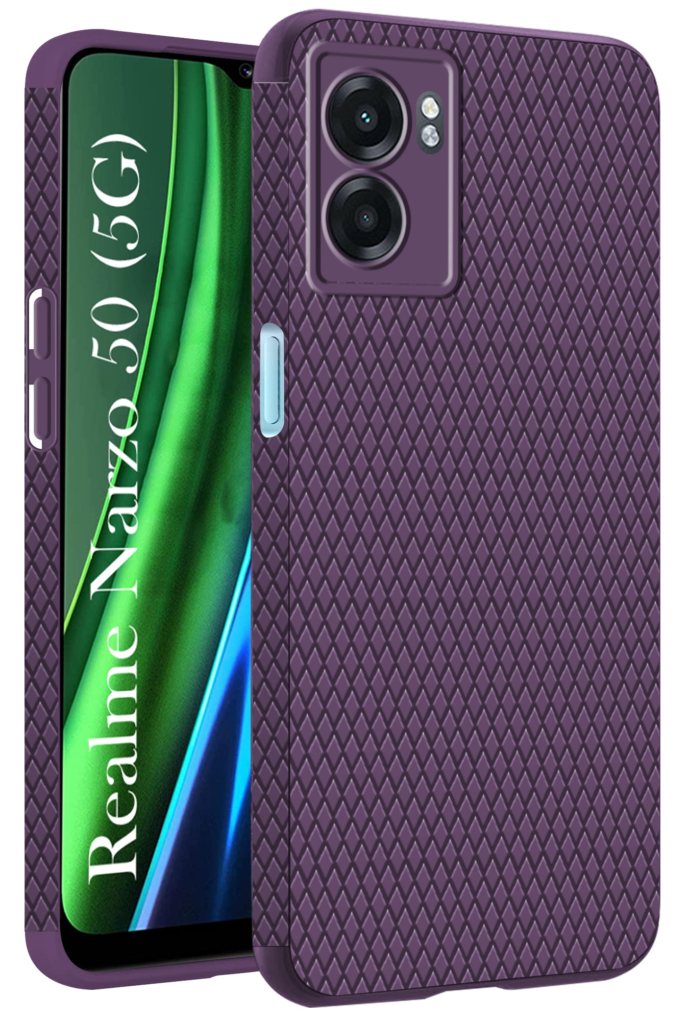 For Realme Narzo 50 5G Back Cover Case  (Liquid Silicone | Side Grip | Camera Protection)
