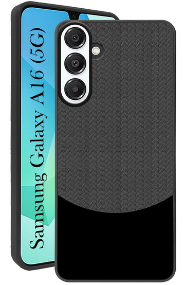 For Samsung Galaxy A16 Back Cover Case (Elegant PU Leather Finish | Premium Minimalist Professional | Camera Protection Bump)