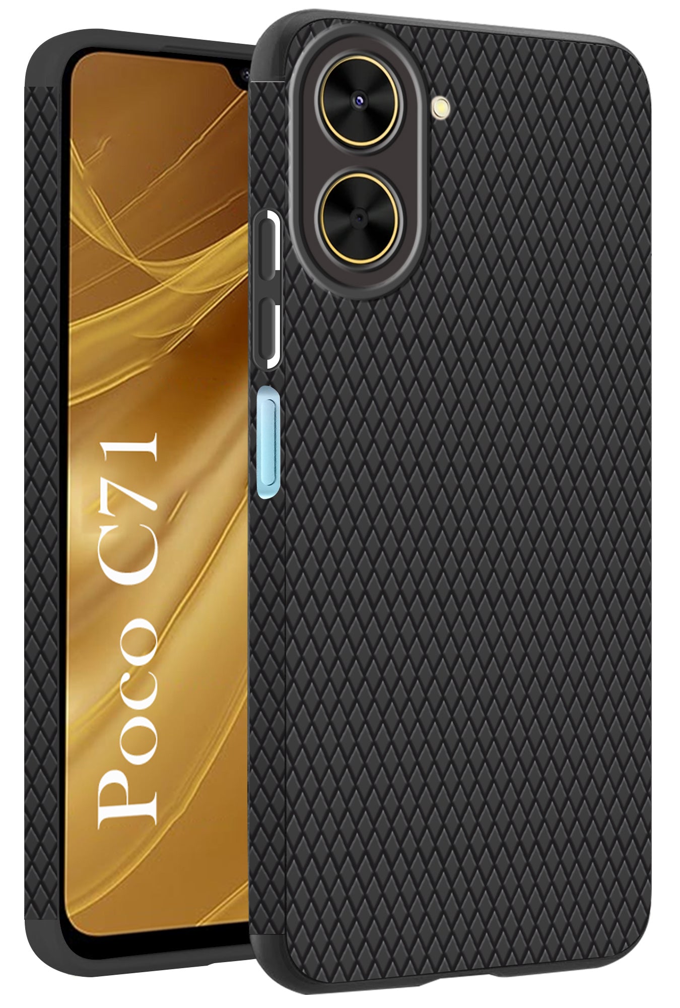 For Poco C71 Back Cover Case (Liquid Silicone | Side Grip | Camera Protection)