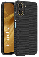 For Poco C71 Back Cover Case (Liquid Silicone | Side Grip | Camera Protection)